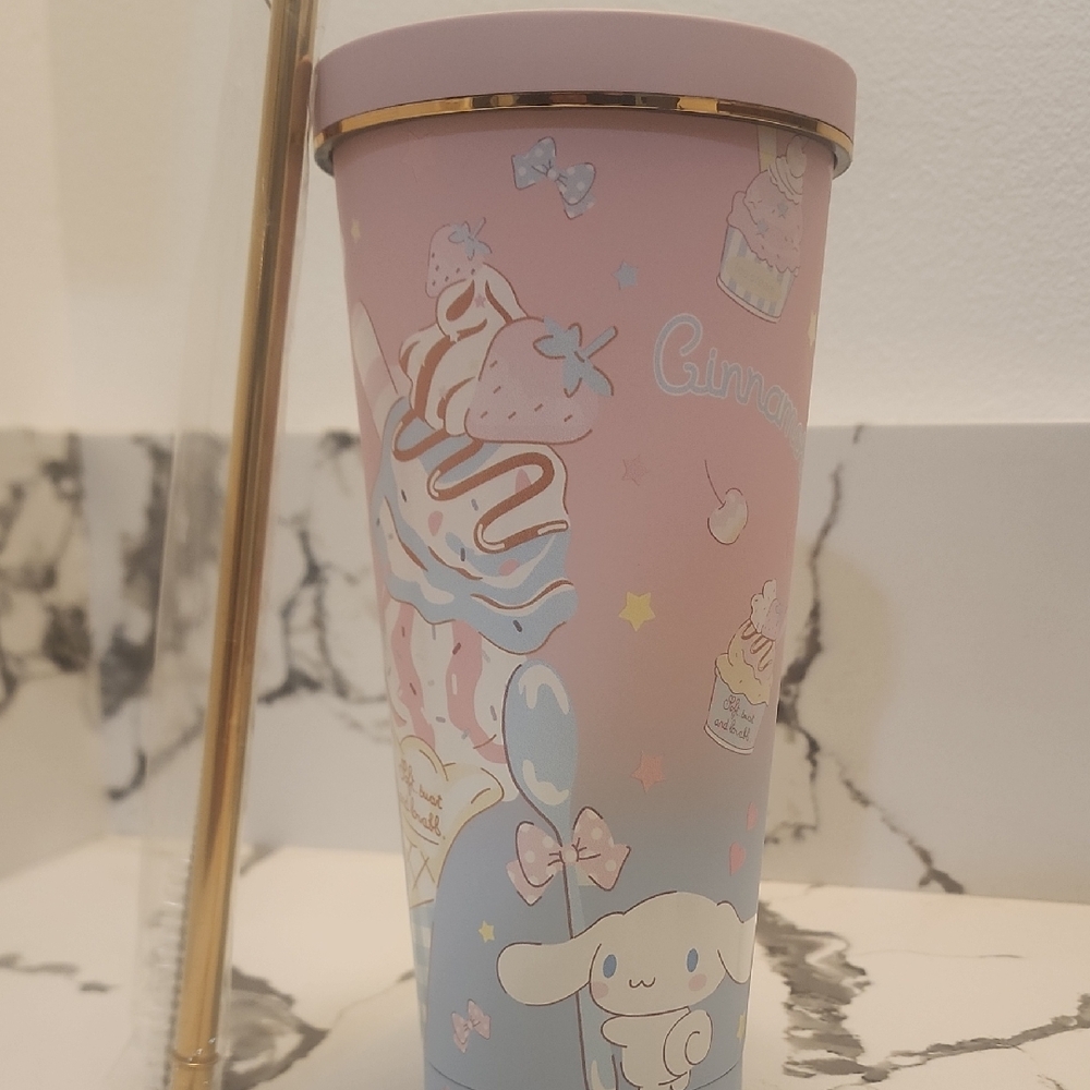 Charming Kids Tumbler with Pink and Blue Design